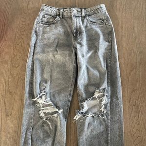 High rise light black jeans size 6